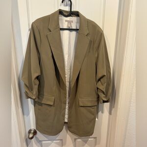 H&M Beige Blazer with 3/4 Sleeve